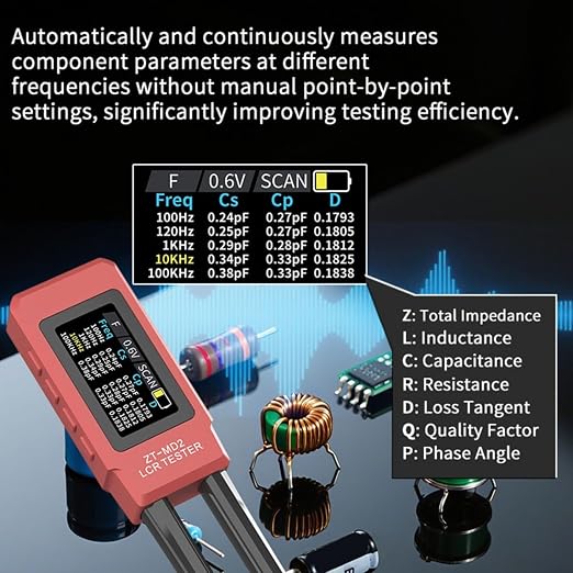 Pinza Amperimétrica Digital LCR ZT-MD2 para SMD miniatura 3