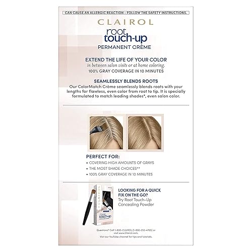 Miniatura 4 de Clairol Root Touch-Up de Nice'n Easy - Tinte permanente para el cabello, color rubio champán medio 8.5A, paquete de 1 unidad