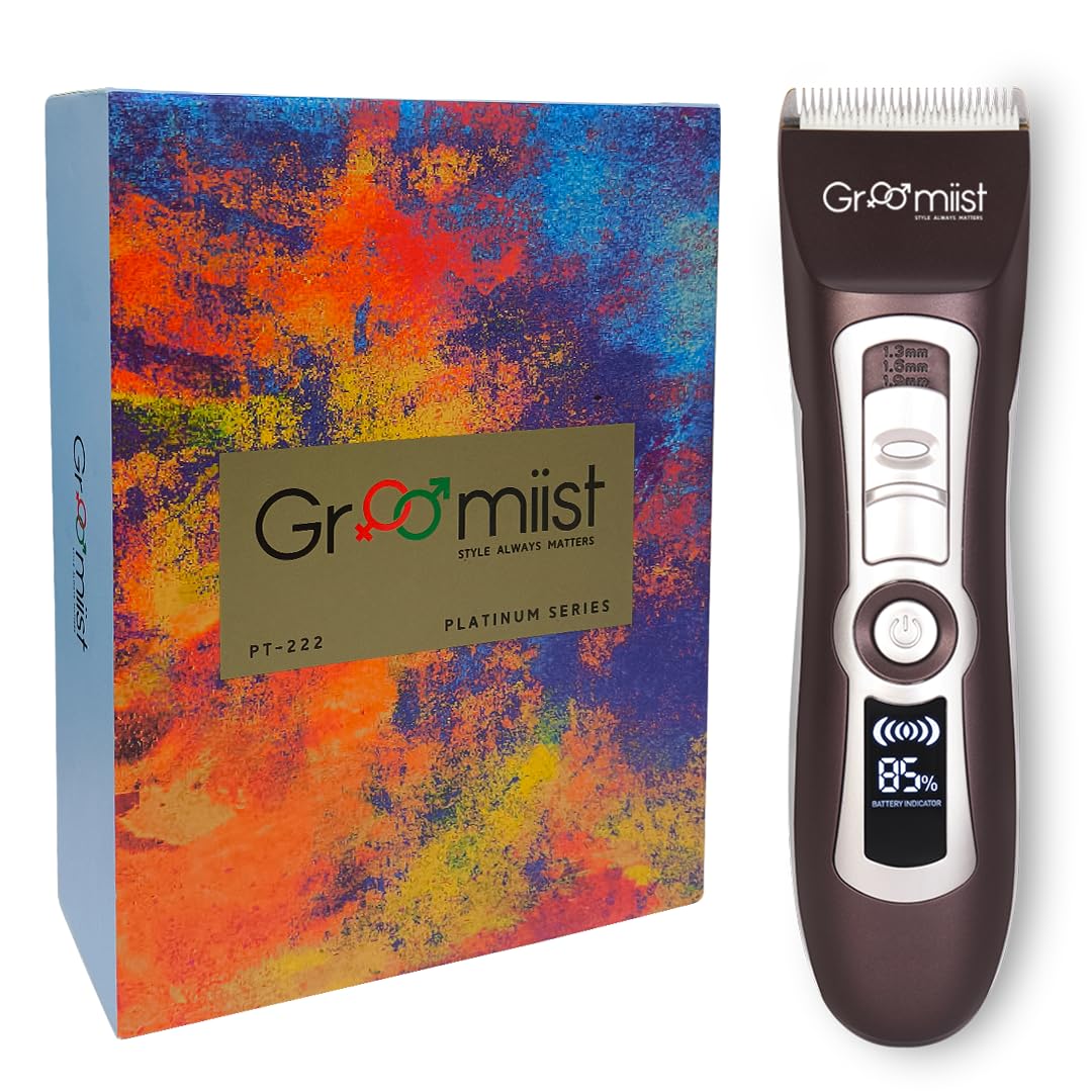 Groomiist Platinum trimmer Series Cordless Beard shaver for men | Marathon Runner 5 Hours+ Backup | Private Part | Pubic Hair | Shaving, Body Trimmer with Fast Charging | Low Noise LCD Display | 2 Year Manufacture Certified Warranty (PT-222) (B082HPS6B8) Amazon Price History, Amazon Price Tracker