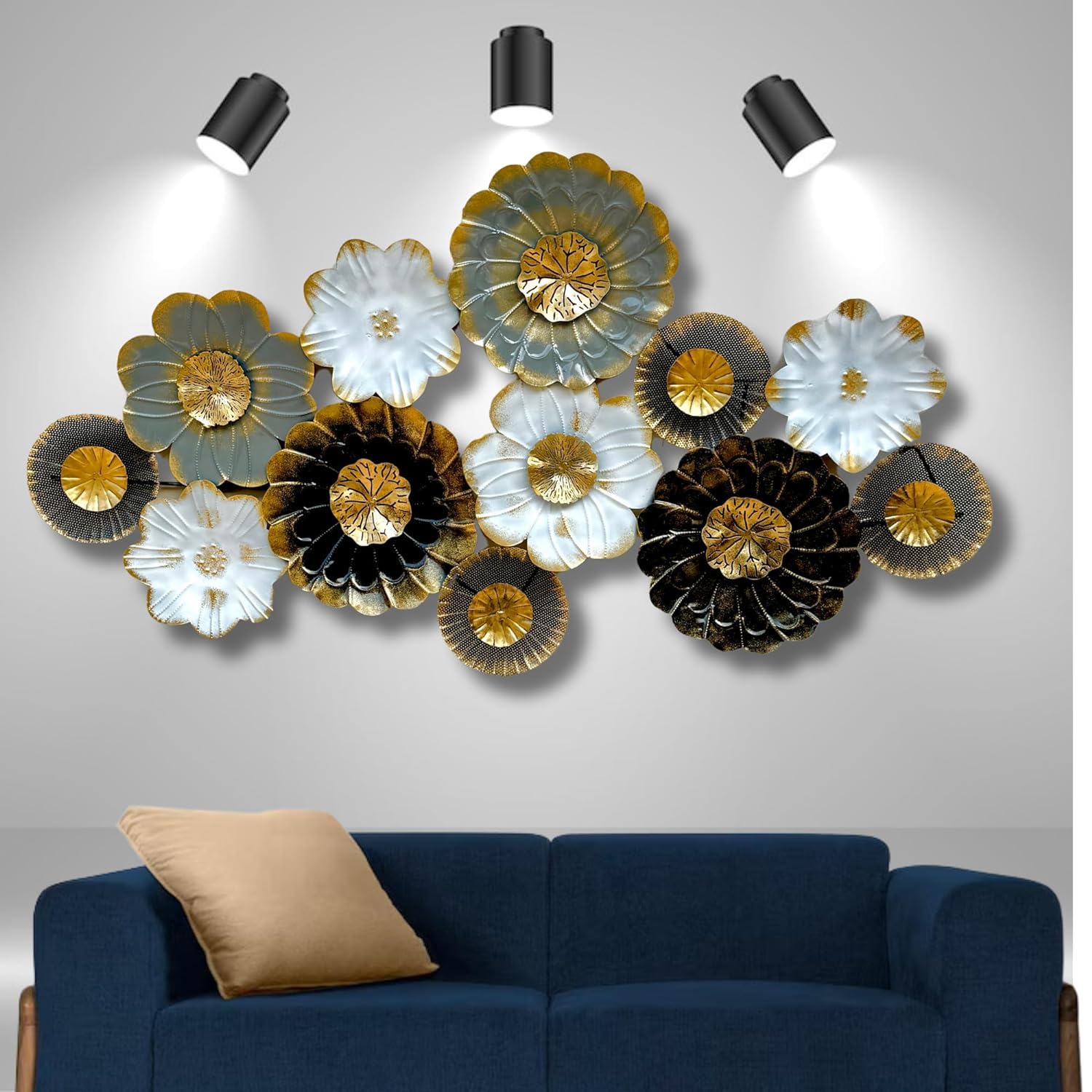 Anshika International Abstract Flower Figures Metal Wall Art Wall Sculpture/Wall Hanging Home Decoration Perfect for Living Room/Hotel/Bedroom/Drawing Room (Size 52x28 Inch) (B0CQM7G41M) Amazon Price History, Amazon Price Tracker