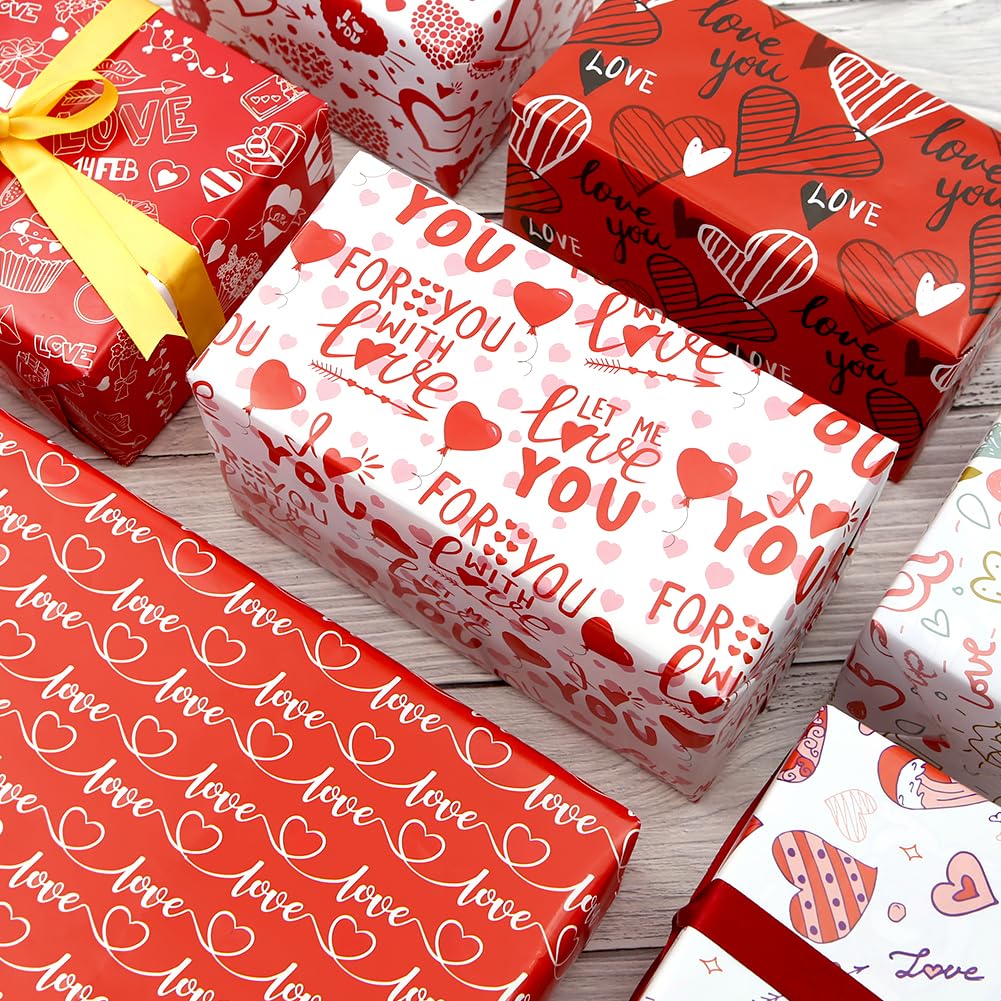 Papel De Regalo Romántico Para El Día De San Valentín
