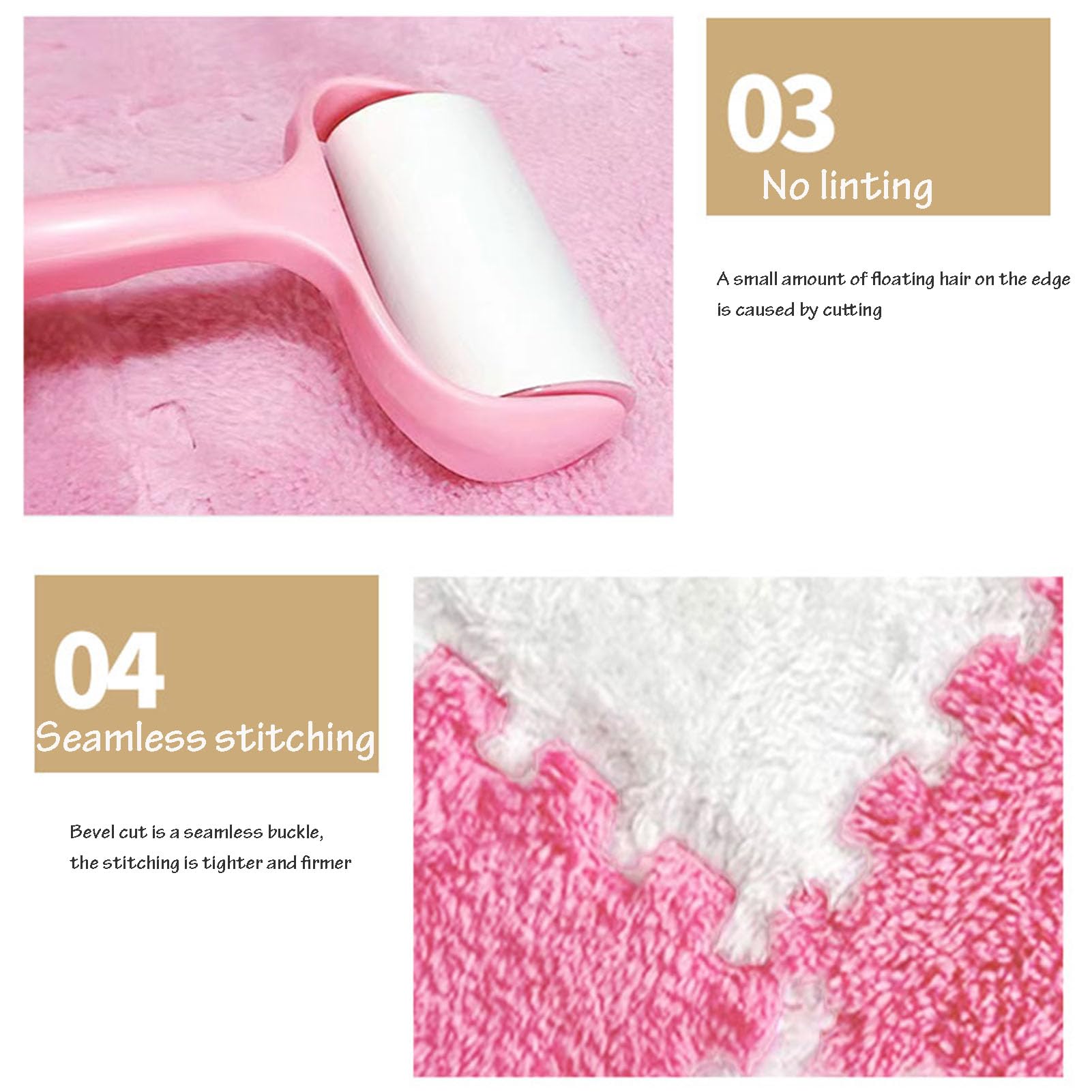 Weiche Schaumstoff-Teppichfliesen – 10 Stück, 30 x 30 cm, Flauschige, ineinandergreifende Teppiche, rutschfeste Matten für Wohn- und Schlafzimmer, Weiß & Grau, Puzzle-Spielmatte, 1 cm dick