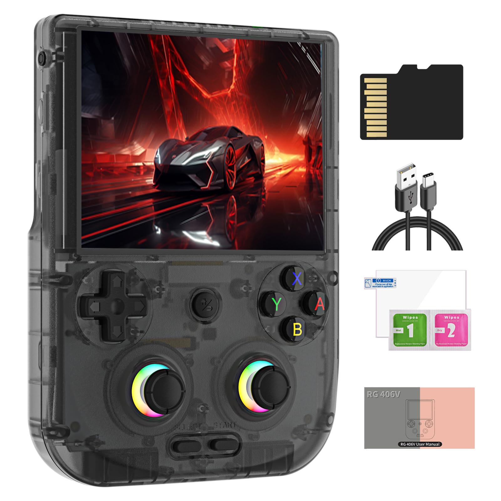 Anbernic RG406V Android13 クリアブラック 中華ゲーム機 Amazon.com: GiipGoop RG406V Handheld Game Console RG 406V 4-inch