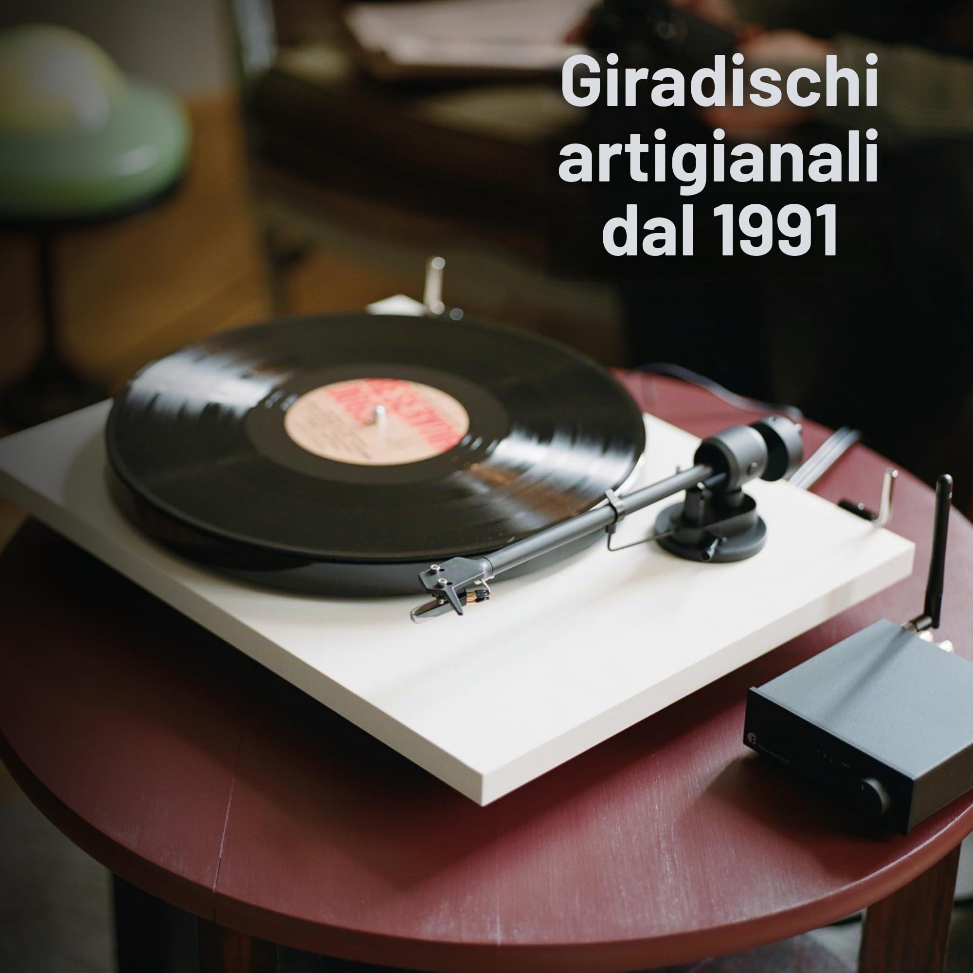 Pro-Ject E1 BT AT3600L- Giradischi - Design Plug & Play, realizzato a mano in Europa, offre un suono eccellente - Nero