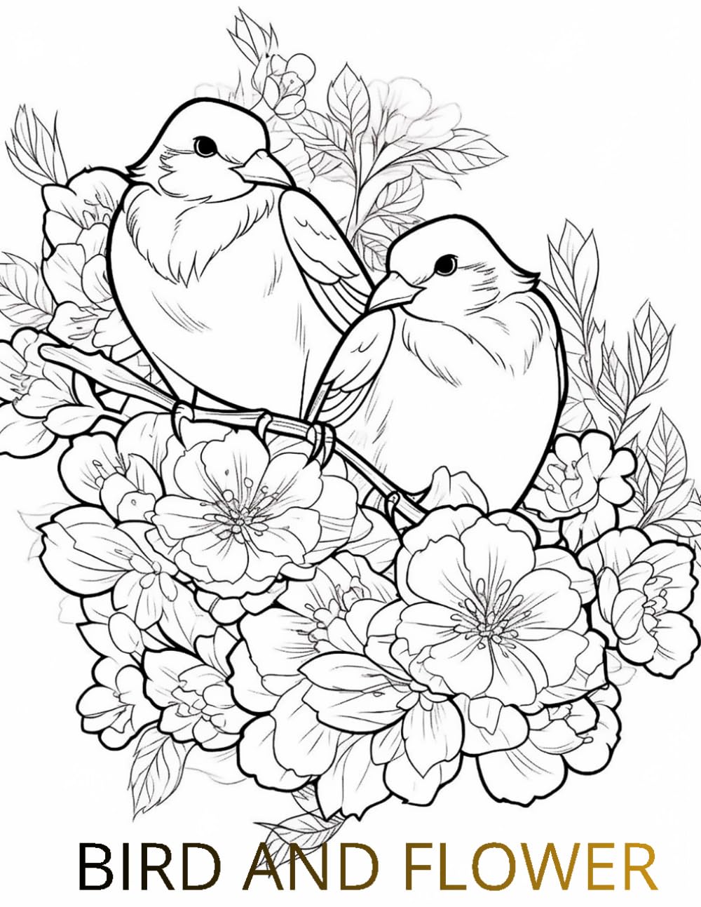 BIRD AND FLOWER: A Bird and Flower Coloring Book for Relaxation and Creativity