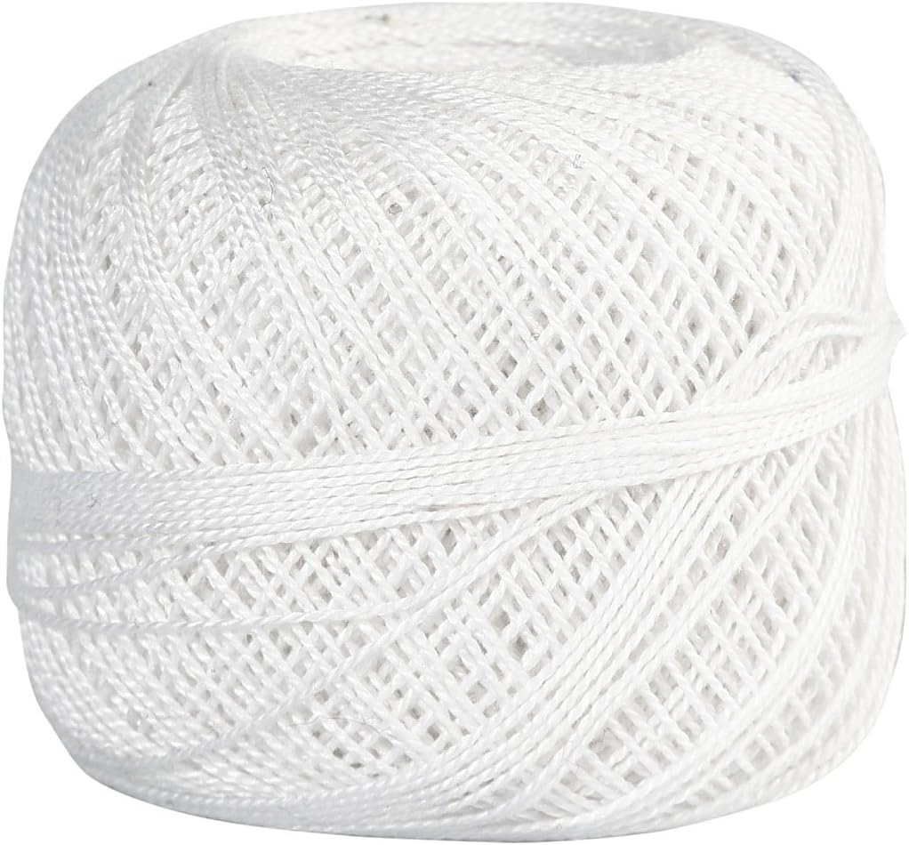 Creativ 100263 Mercerised Cotton Yarn, white, 20 g