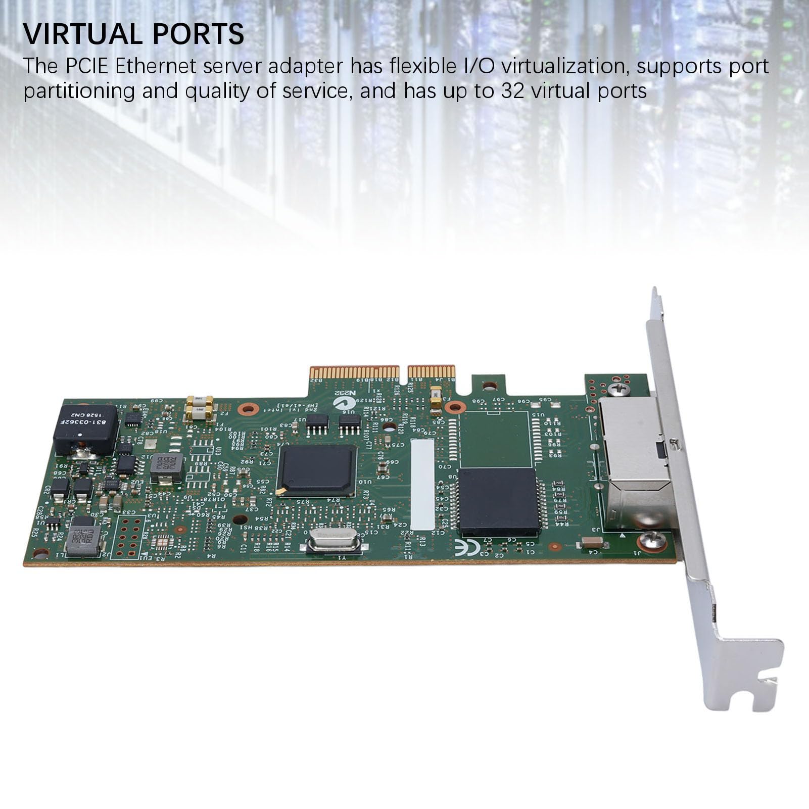 Jiawu Adattatore Server Ethernet PCIE I350-T2 Scheda di Rete Gigabit a Basso Consumo Energetico per Data Center 10 100 1000 Mbps