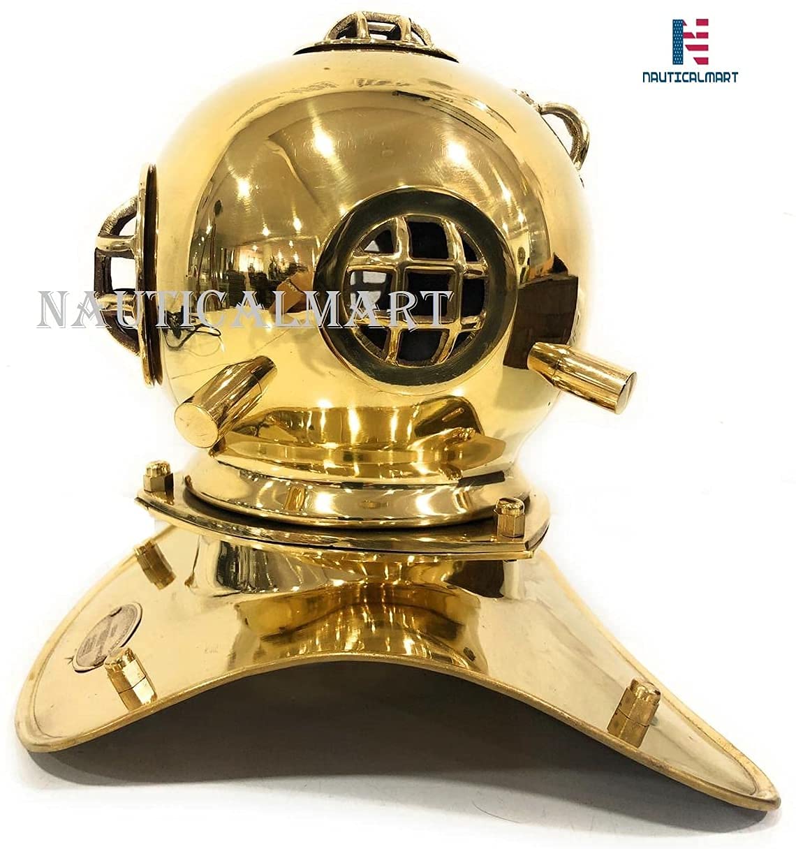 Nautical-Mart Brass Divers Diving Helmet Miniature US Navy Vintage Handmade Decorative