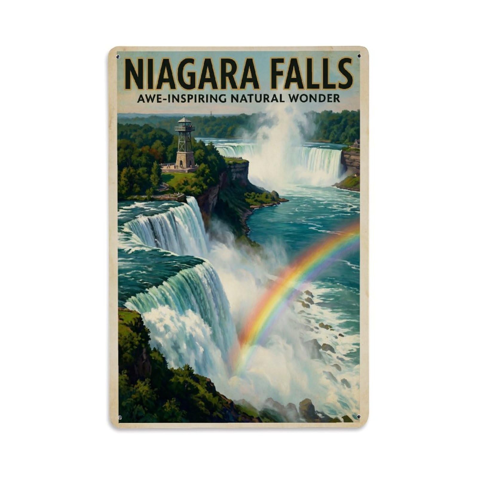 Gead 8X12inch Style Vintage Travel Canada Niagara Falls Metal Tin Sign
