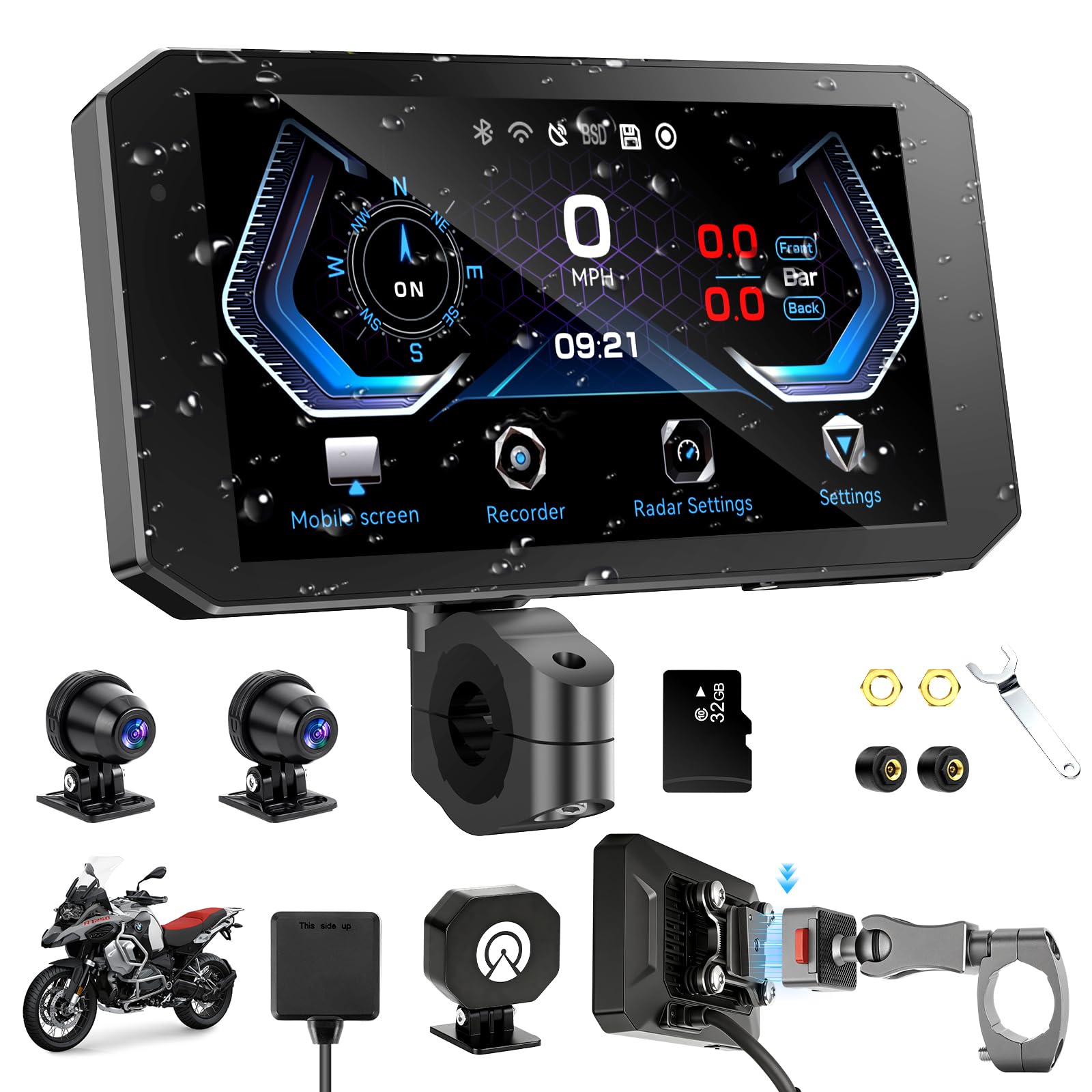 Amazon.com: 52HZ Motorcycle Carplay Android Auto with 5.5