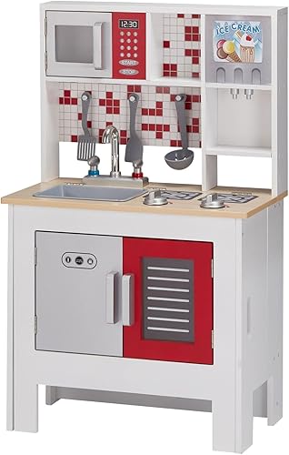 Teamson Kids - Cocina plegable grande - Juego blanco