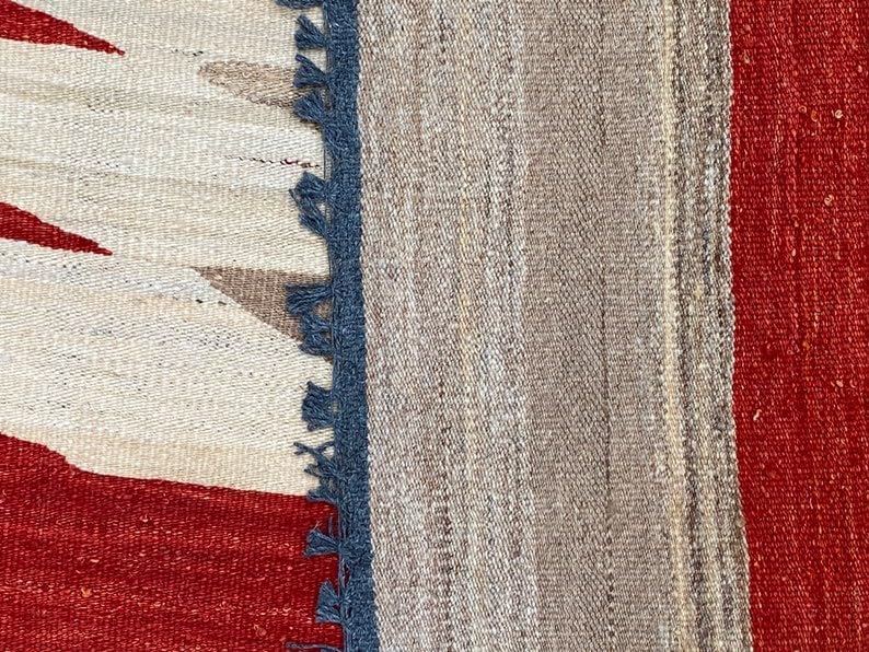 9 x 12 Afghan Geometric Design Flat Weave Chobi Reversible Wool Hand Made Area Kilim Rug 363 x 283 cm