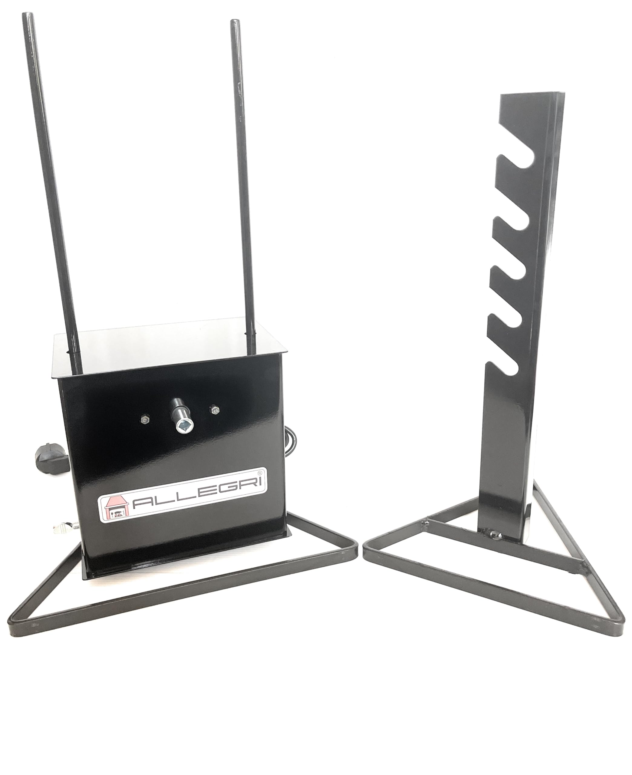 ALLEGRI Girarrosto Gigante Doppia alimentazione Velocità Variabile Batteria 12-24 volt / 220 volt SENZA SPIEDO