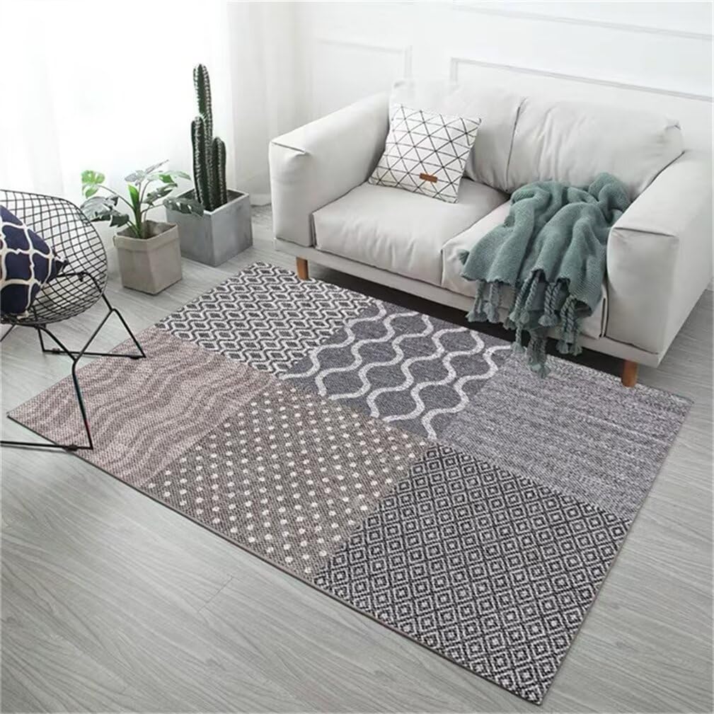 Tapis de protection de sol géométrique aux finitions soignées