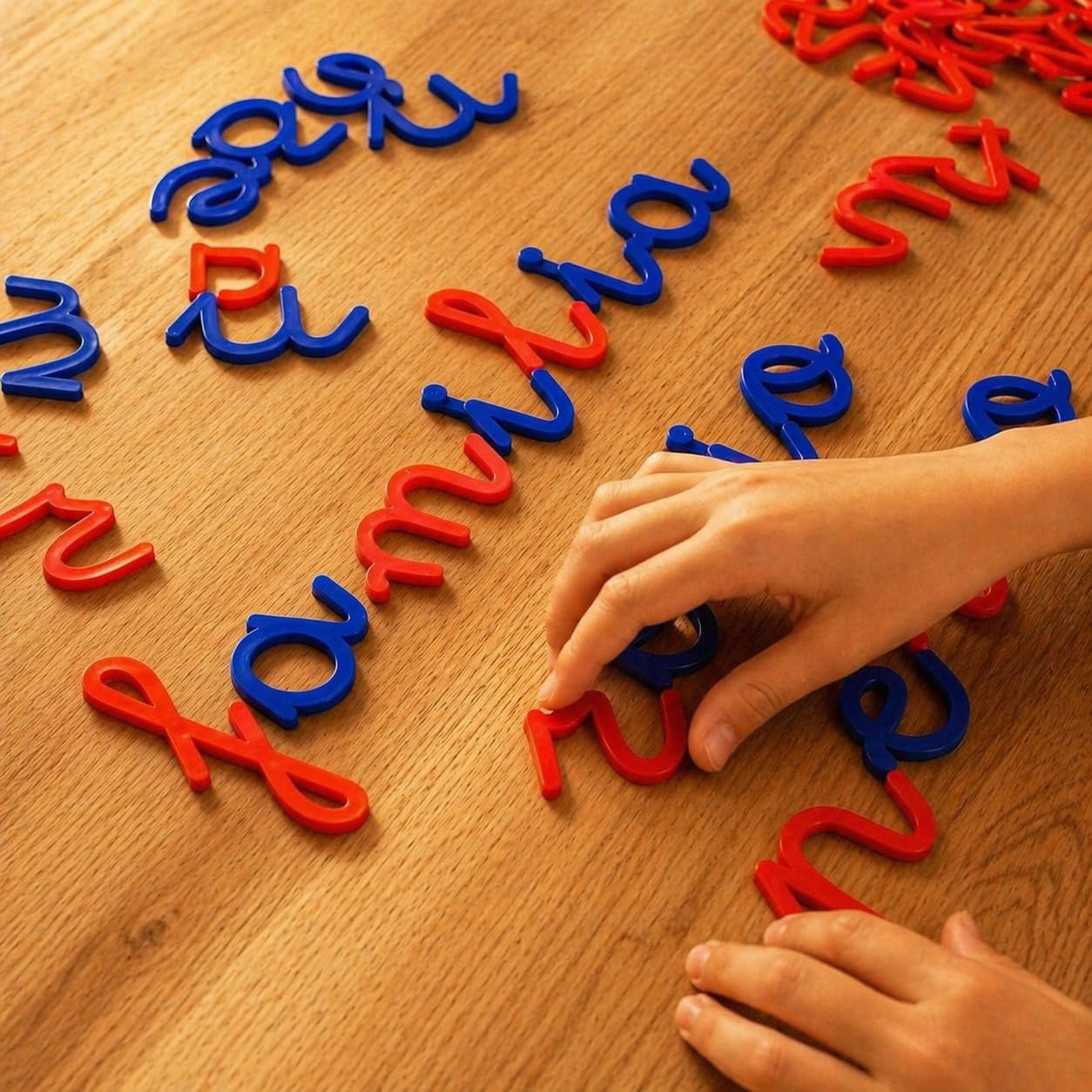 Lettere Montessori Minuscole Grandi – Abecedario Montessori per Comporre Parole, Materiale Didattico per Imparare a Leggere e Scrivere, 79 Pezzi 3-6 Anni