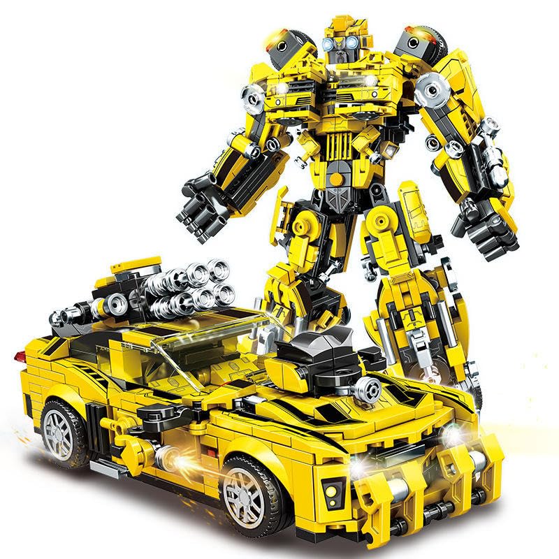 Image of INSAIN Transforming Robot & Car Building Blocks Construction Set for Kids