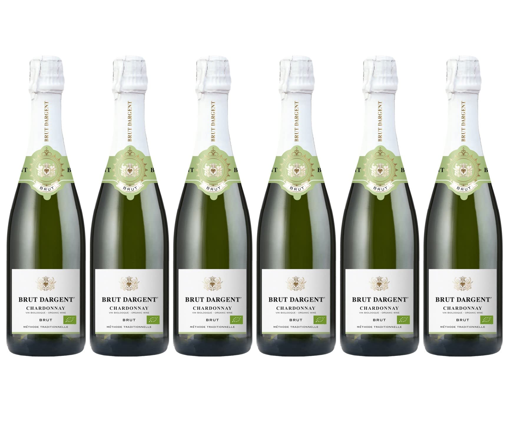 Brut Dargent Chardonnay BIO - Sparkling wine Chardonnay dry organic - Traditional method - Origin : France (6 x 0.75 L)