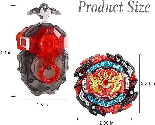 Miniatura 7 de Battling Tops Burst Battle B-188 Guilty Longinus Kr MDS-2 Juguetes de giroscopio para niños con B-184 personalizado Bey Launcher (B-188)