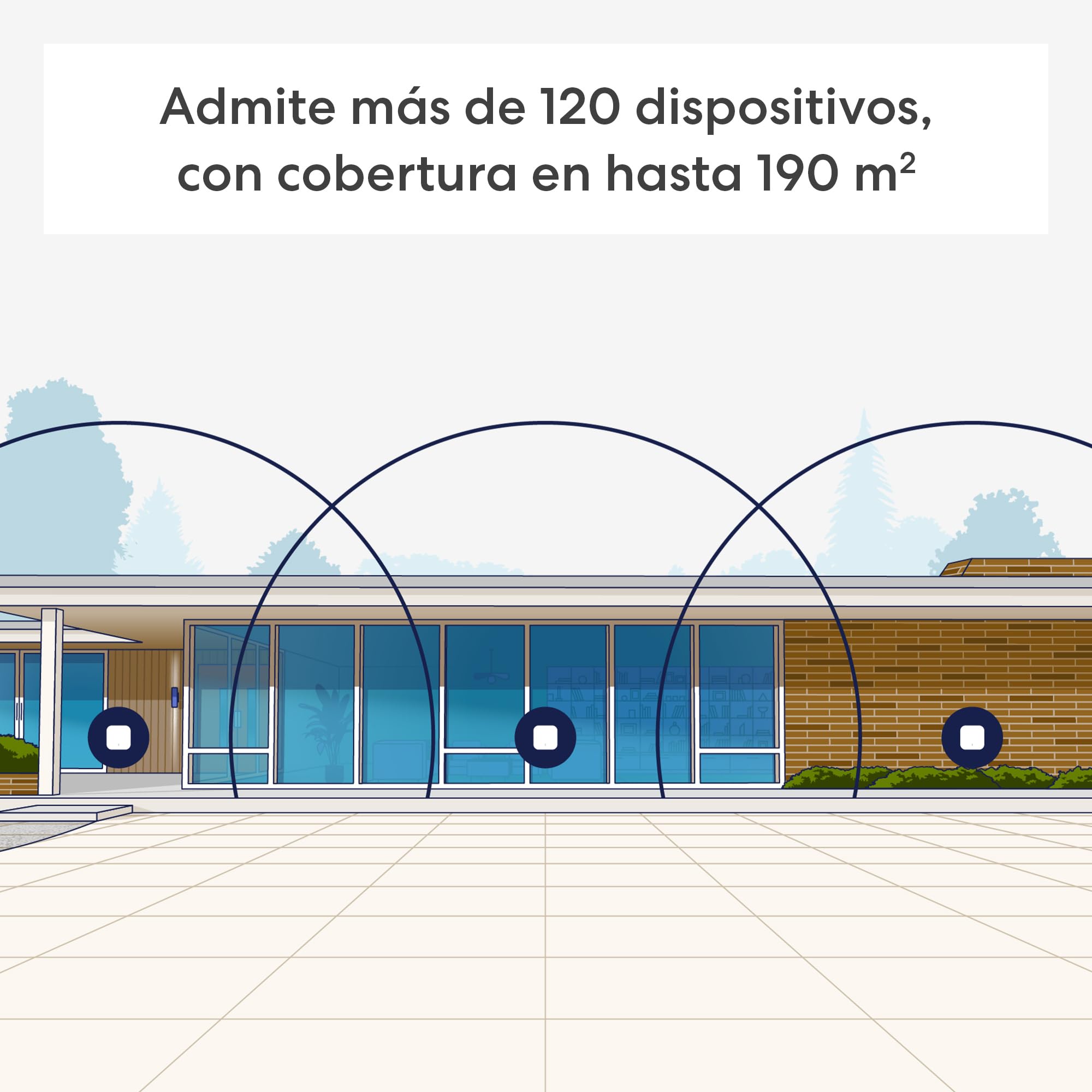 Router wifi de malla eero 7 de Amazon (último modelo): doble banda con Wi-Fi 7, compatible con velocidades de red de hasta 2,5 Gb/s y cobertura en hasta 190 m² (1 unidad) — view 4