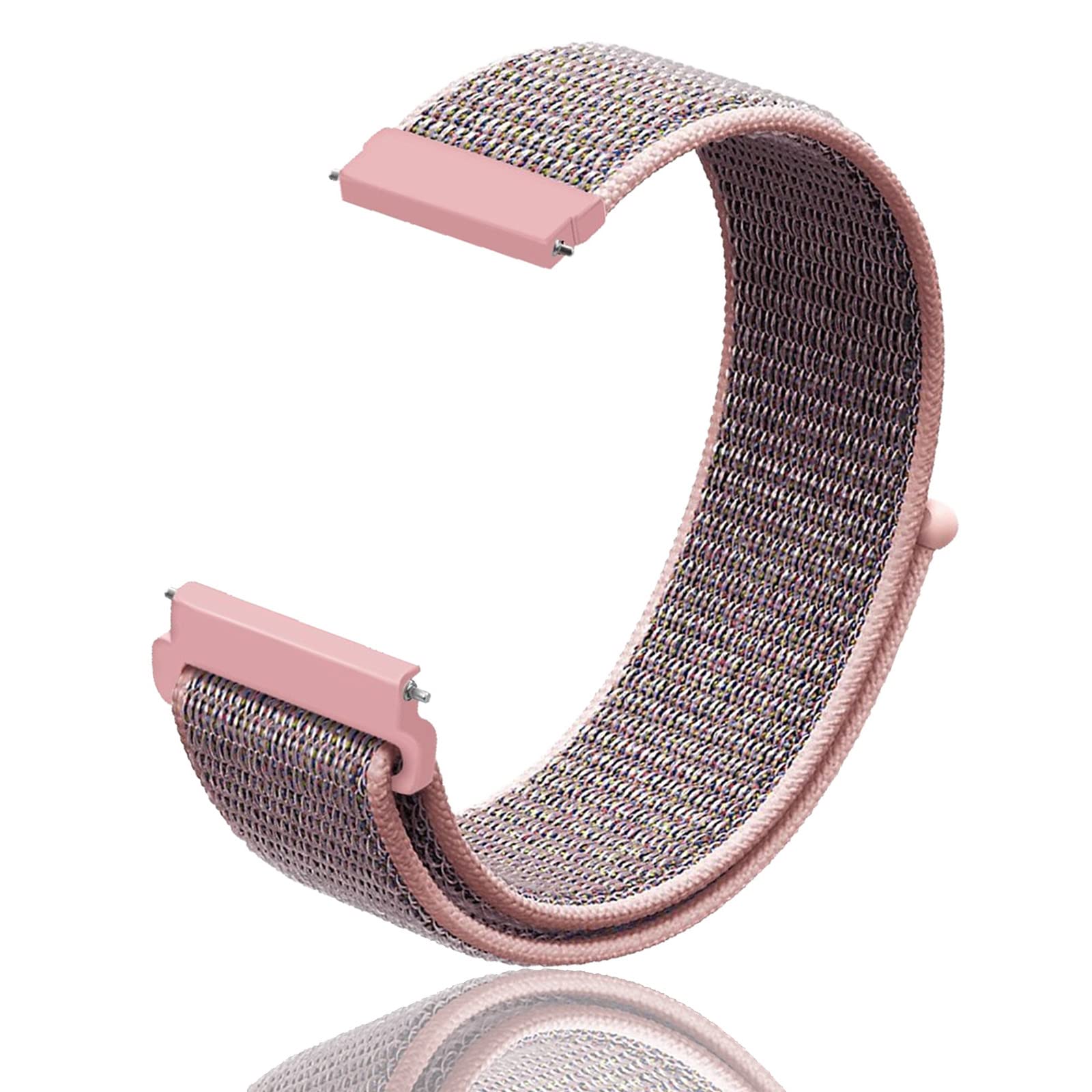 [DDYQQT] 時計バンド 腕時計スマートウォッチベルト 16mm 18mm 22mm 20m 男女兼用 時計ベルト スポーツループ ナイロン スポーツ 通気性 柔らかく 工具が要らなく 調整が簡単 （16mm サンドパウダー)