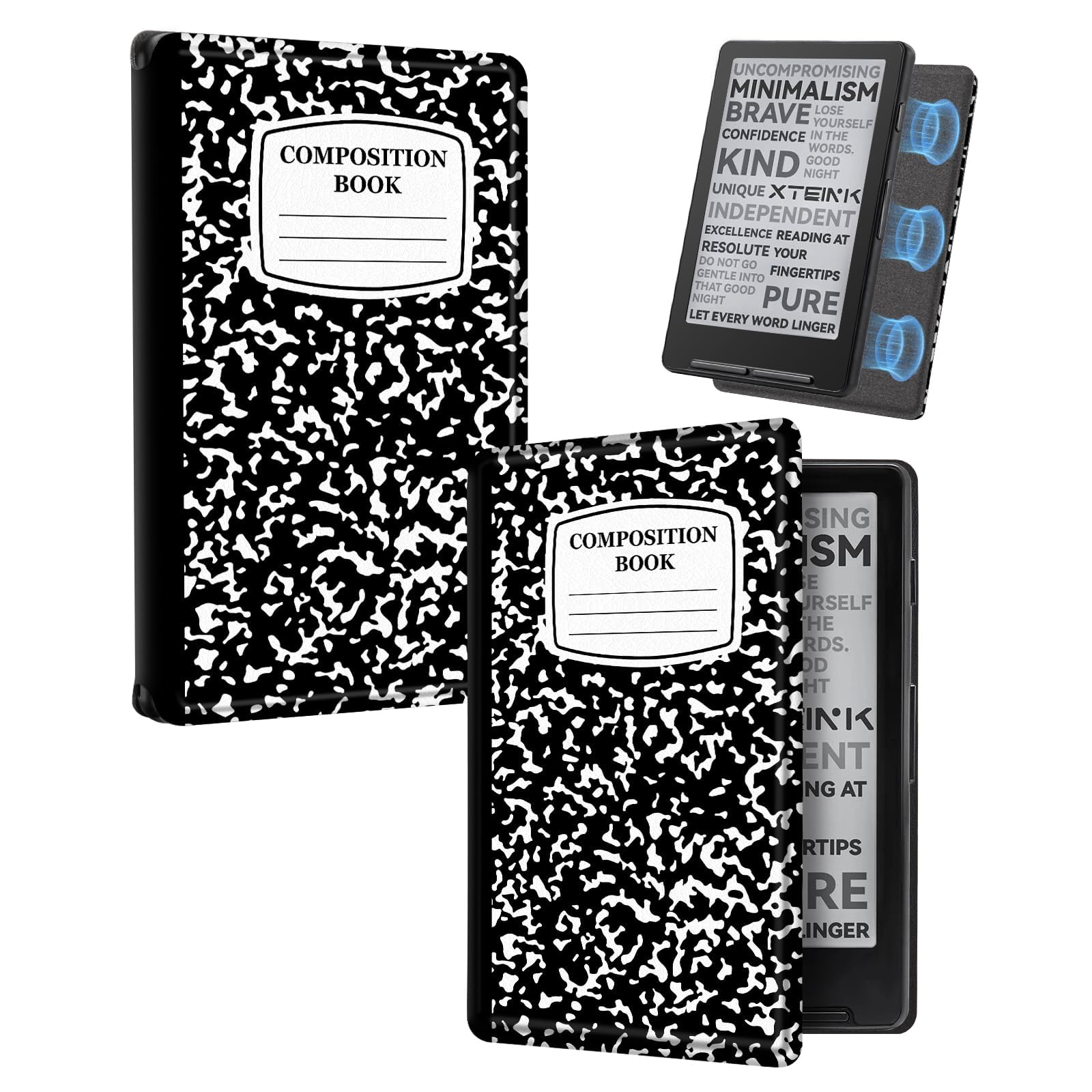 CoBak Magnetic Case for XTEINK X4, Ultra-Lightweight Protective Cover for Xteink X4 E-Reader, Secure Magnetic Attachment(Notekbook Pattern)