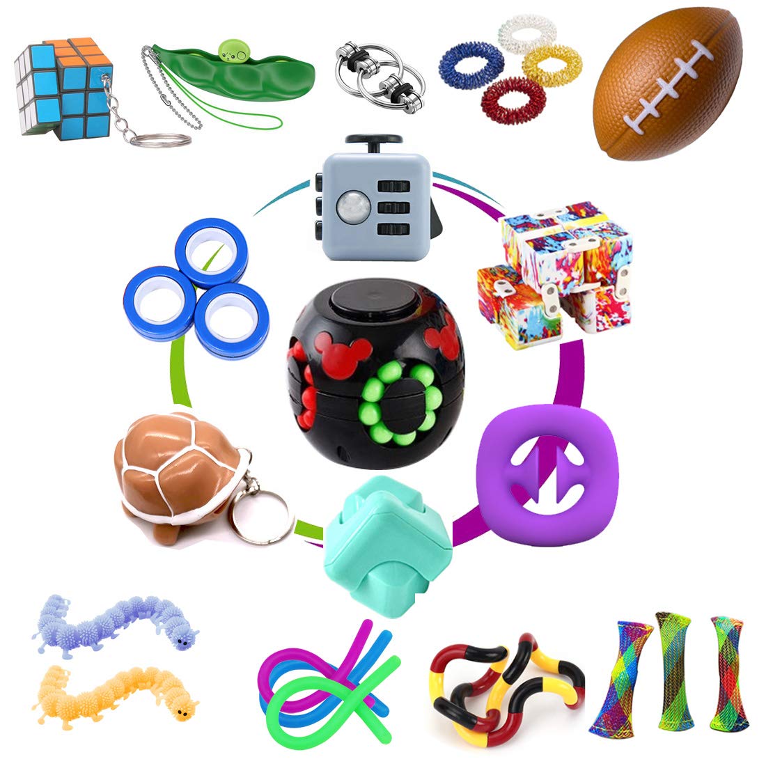 Buy Sensory Fidget Toy Set Anxiety Stress Pack for Kids Adults Box with