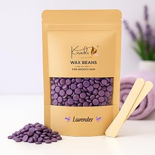 Lavender Hard Wax Beans 50g for Women Hair Removal | Brazilian Wax for Face, Body & Bikini | Stripless Bean Wax for Painle... Price In India