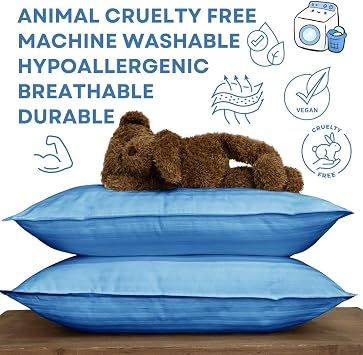 kinder Fluff Toddler Pillow 2X (No Pillowcase Needed) Kids Pillow, XS