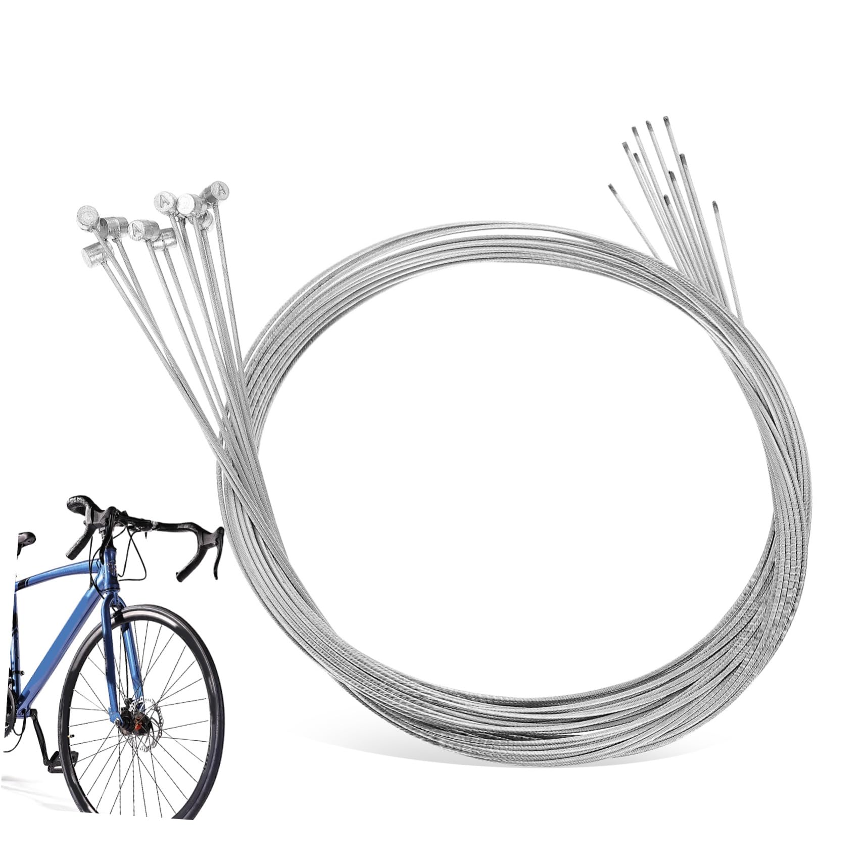 HANABASS 10 Pcs Mountain Bike Brake Cables Durable Easy Installation for Road and Mountain Weather Resistant Replacement Parts