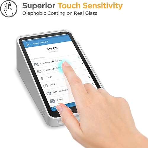 Miniatura 3 de magglass Paquete de 2 protectores de pantalla de terminal cuadrado ultra resistentes a los arañazos 2 vidrios templados endurecidos