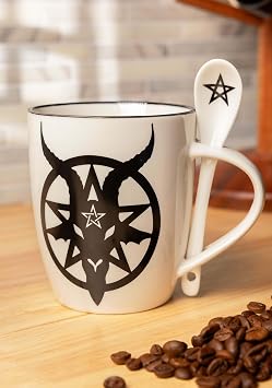 Pacific Giftware Baphomet Tea Coffee Mug & Spoon Set Witches Brew by Alchemy
