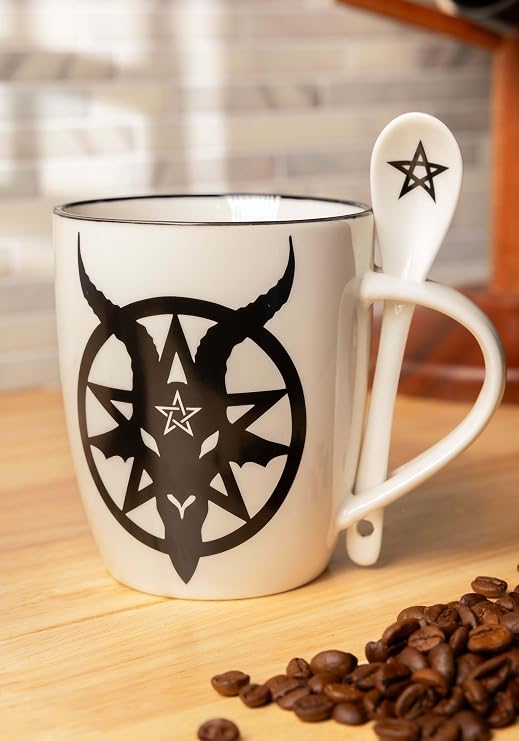 Pacific Giftware Baphomet Tea Coffee Mug & Spoon Set Witches Brew by Alchemy