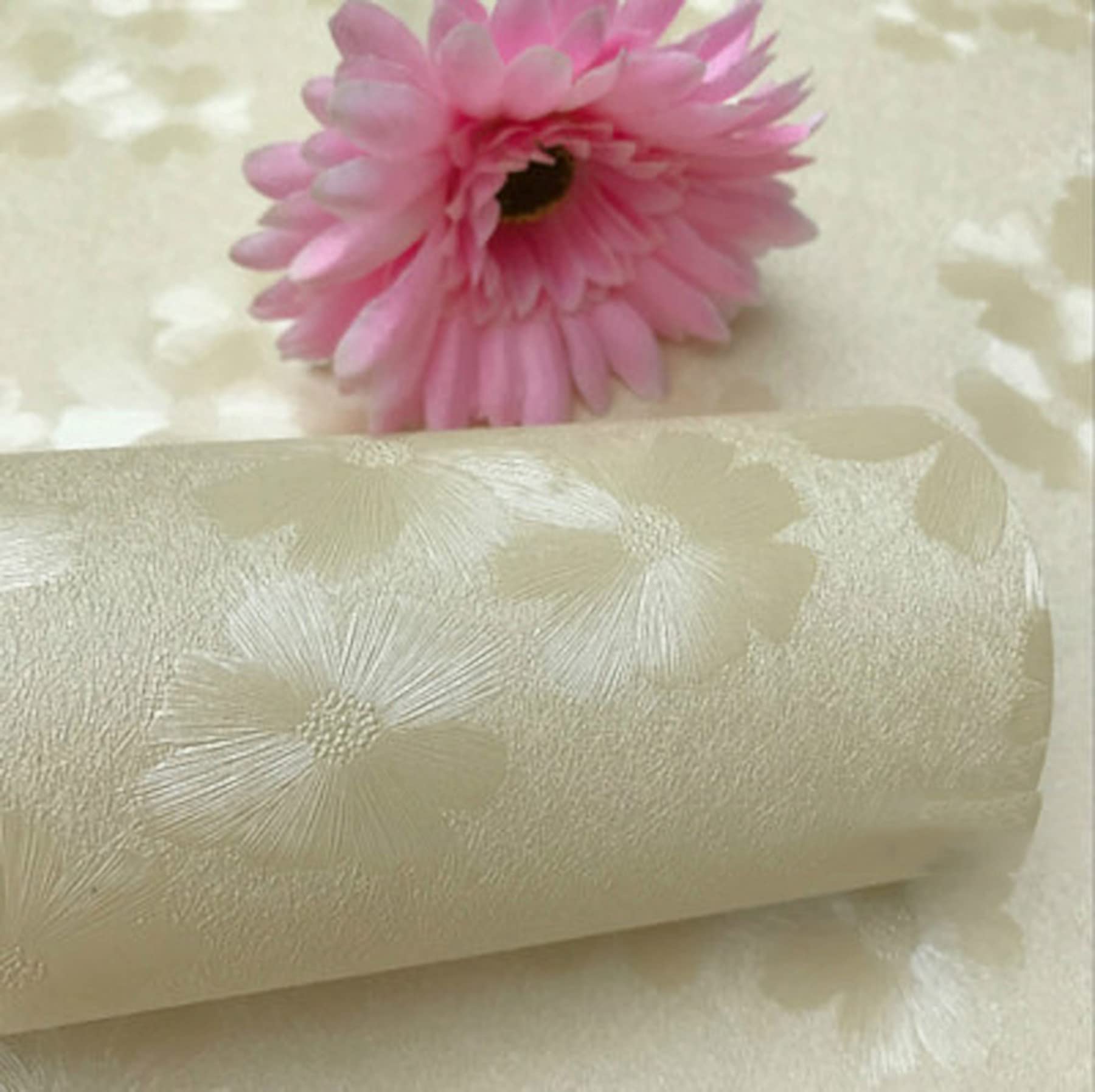 wolpin Wall Stickers Wallpaper Floral Gerbera (60 x 300 cm) Beautiful Flowers Textured Peel and Stick Decal, Beige (B08Z352KG2) Amazon Price History, Amazon Price Tracker