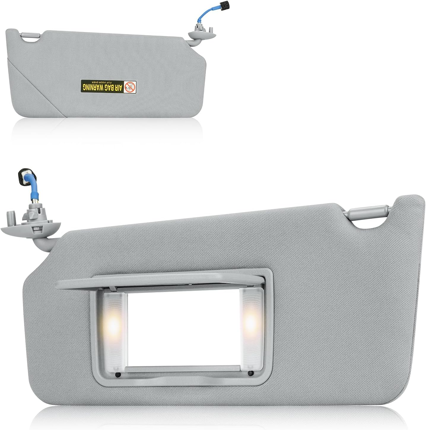 Left Driver Side Sun Visor with Vanity Light Fit for Honda Accord 2008 2009 2010 2011 2012, Replace for 83280TA0A91ZB Beige