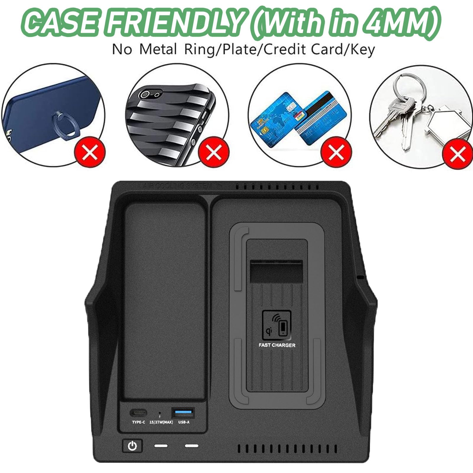 シビック11代目2022-2023年式対応 車載用ワイヤレス急速充電器