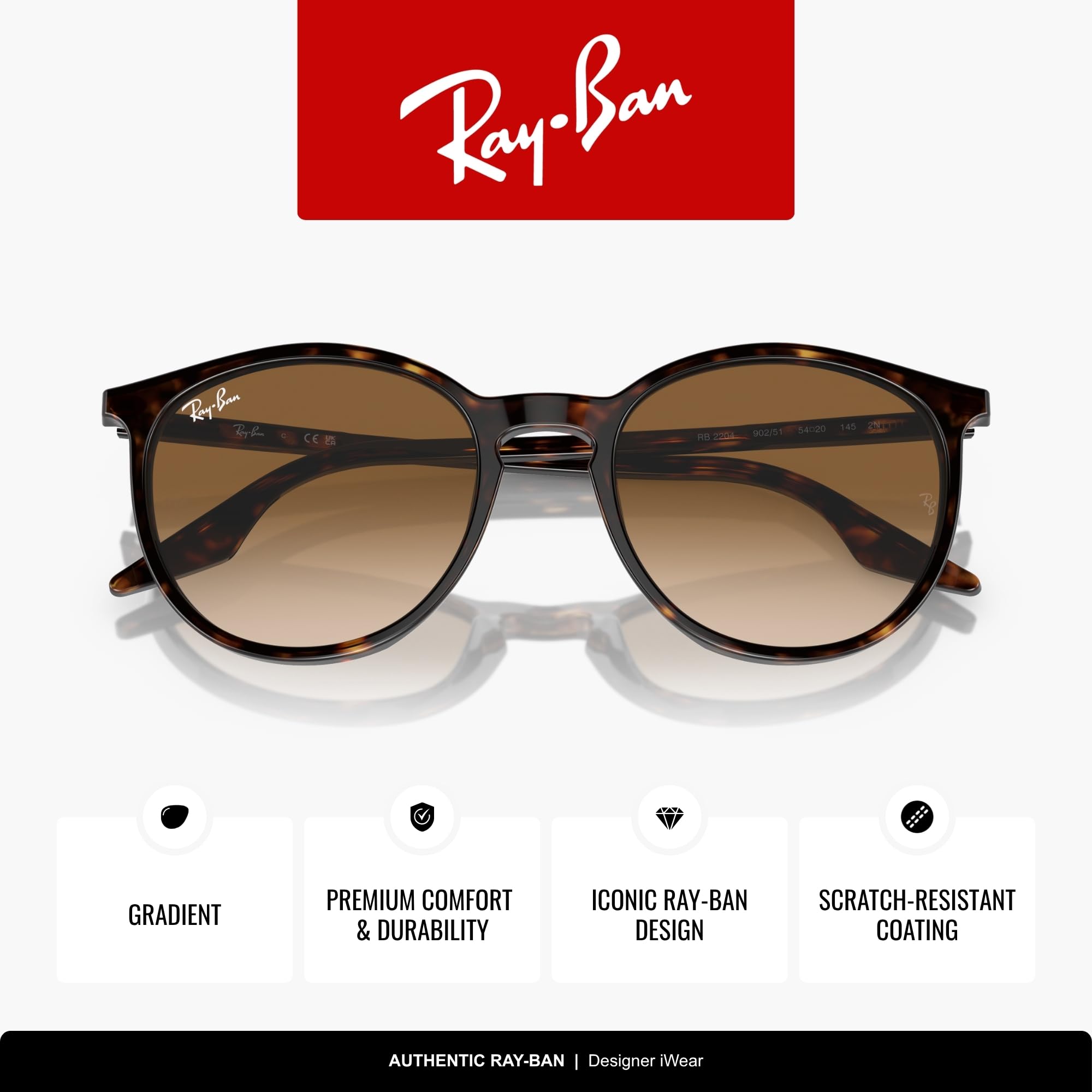 Ray-Ban Gafas de sol redondas Rb2204