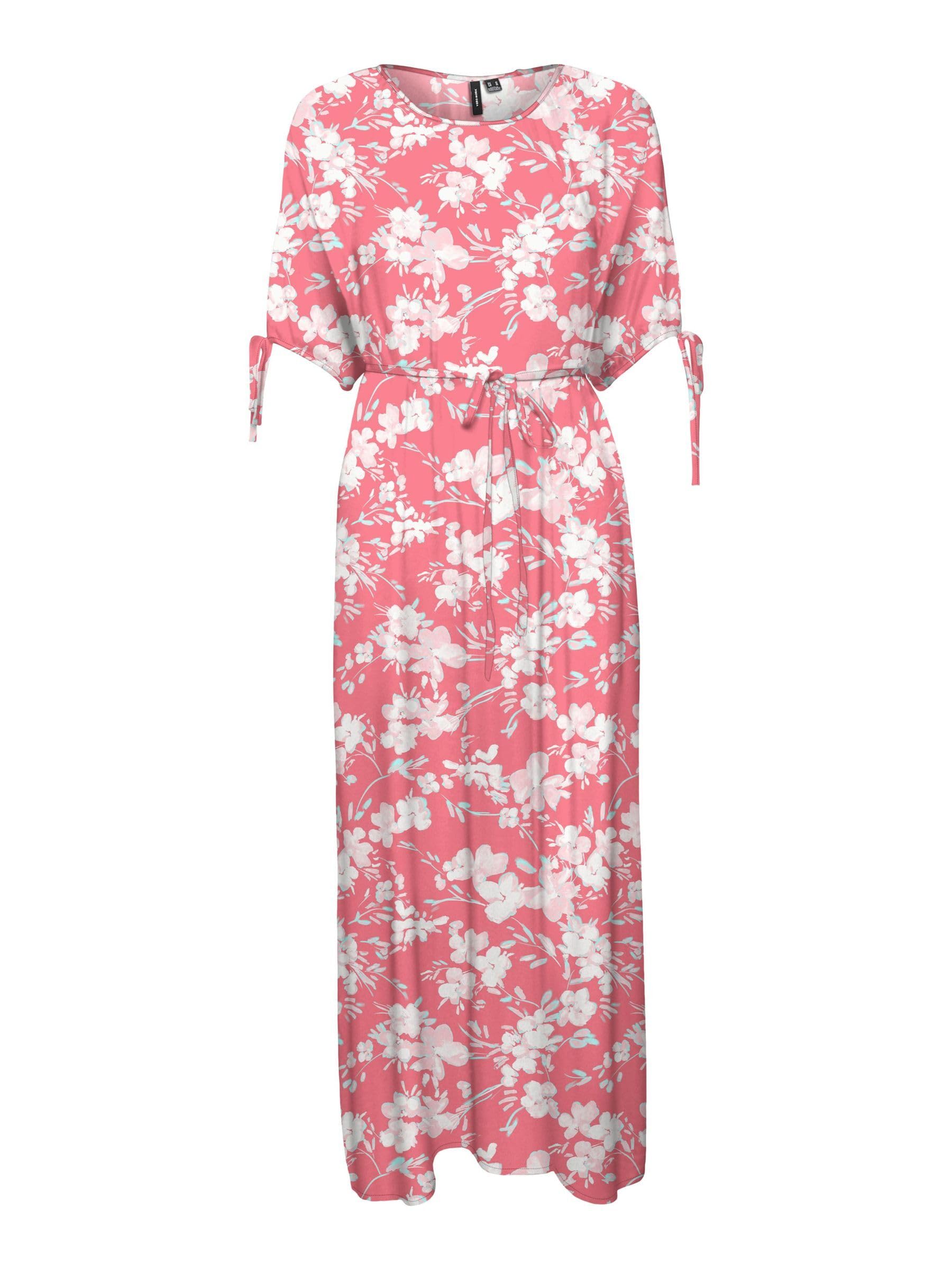 VERO MODA Female Dress VMMENNY Long Dress, Georgia Peach/AOP: Mille, XS