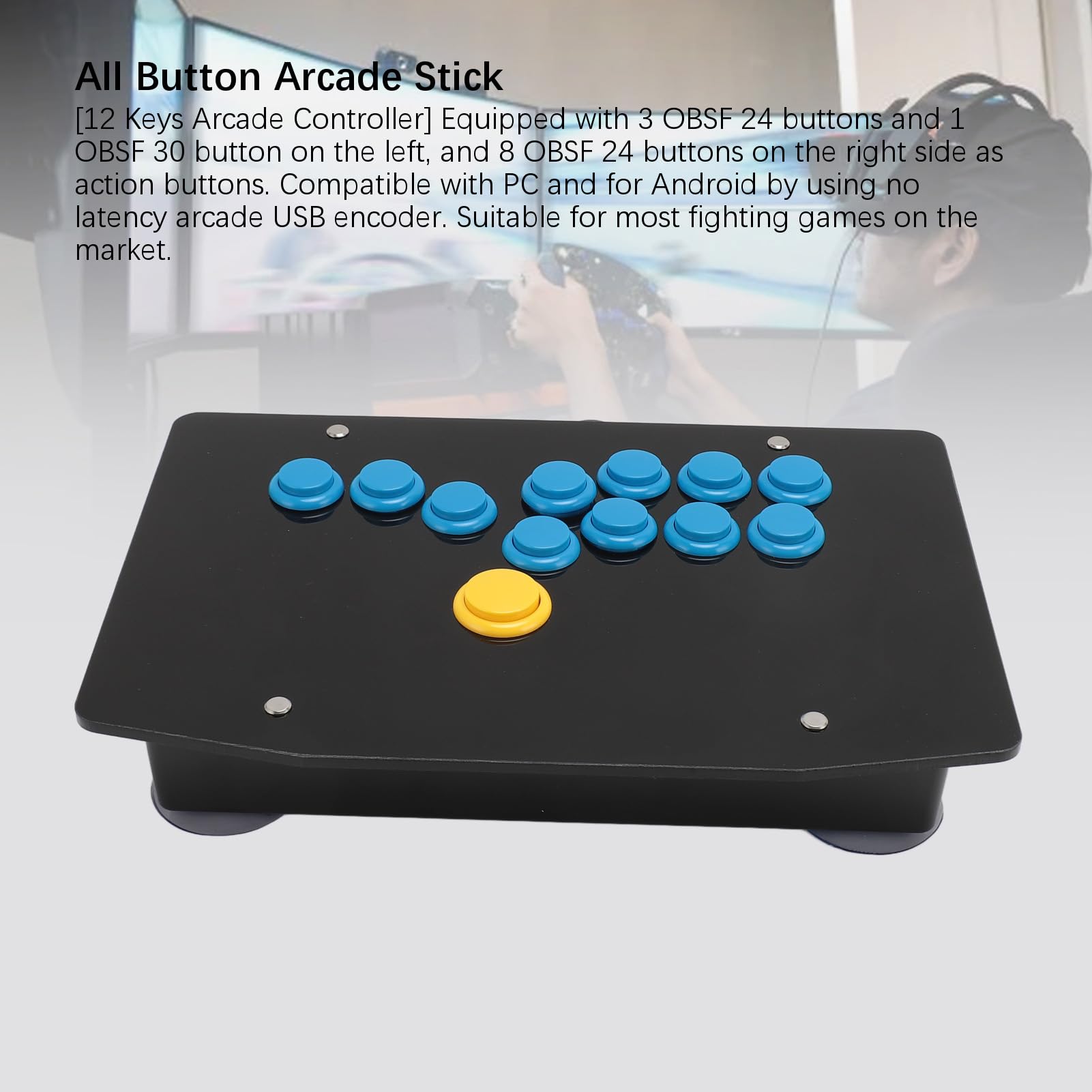 Leverless Stick Gaming Controller, 12 Keys All Button Controller
