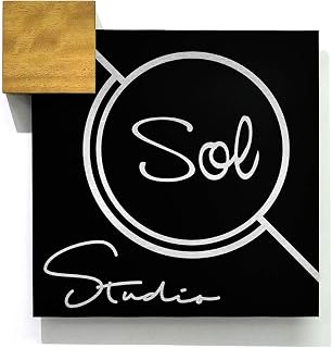 Modern Wall Hanging Sign - Black Aluminum (ACP) and Fiber Laser Engraving - Custom Logo Sign - Office Signage - Business Logo - Vendor Sign