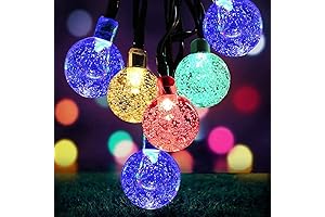 8 Mode Solar Christmas Balls: Festive and Waterproof Outdoor Lighting