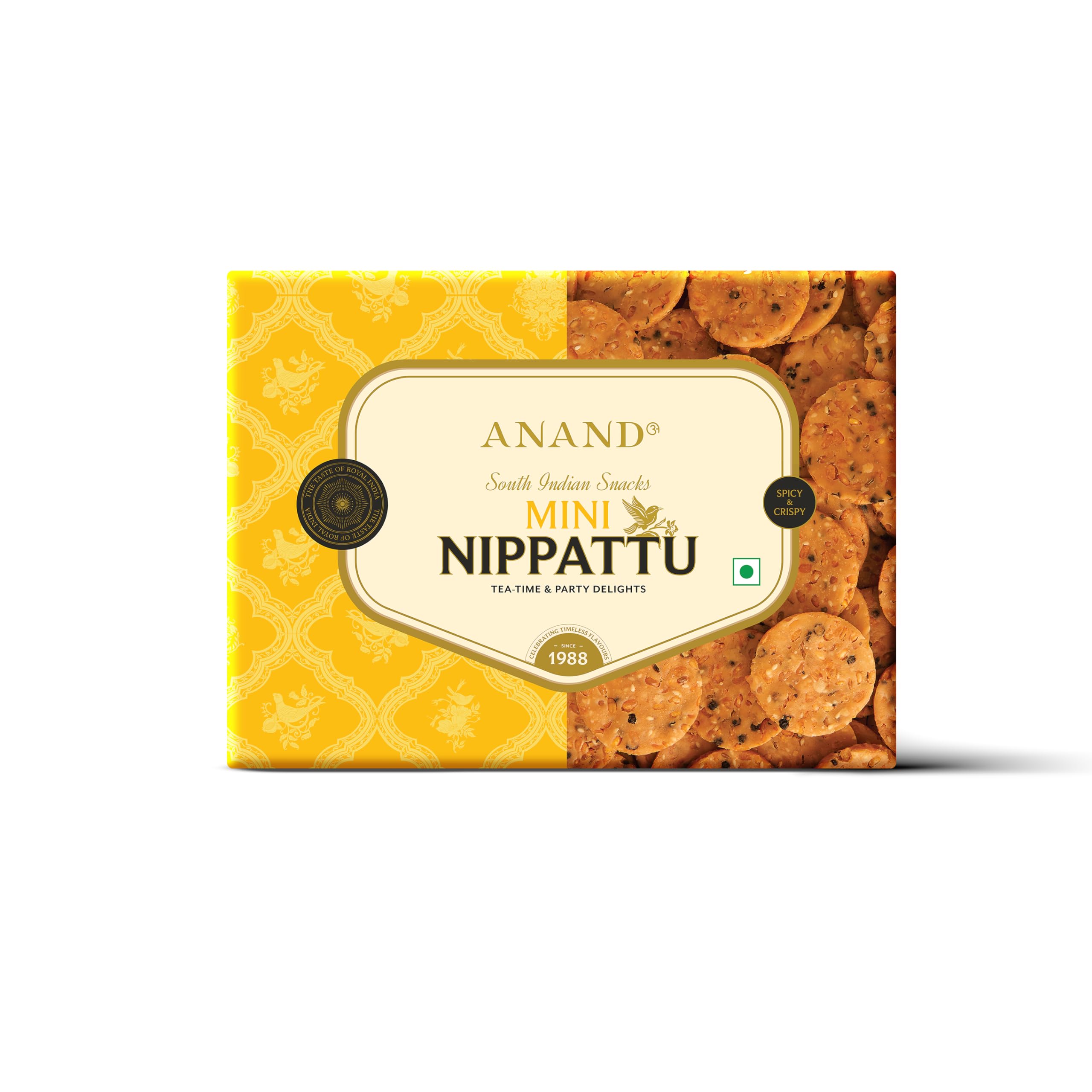 Anand Mini Nippattu/Chekkalu/Thattai | Homemade Snacks, Indian Snacks | Delicious, Chrunchy Namkeen, Ready to Eat | Cholesterol Free, No Trans Fats, No Preservatives | (Pack of 2x200 gram) (B0B19Y4QV8) Amazon Price History, Amazon Price Tracker