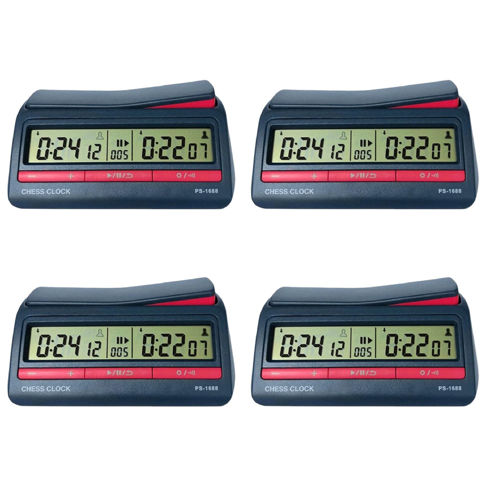 Hndhbfgrt 4X Professional Advanced Chess Digital Timer Chess Clock Count Up Down Board Game Clock PS-1688
