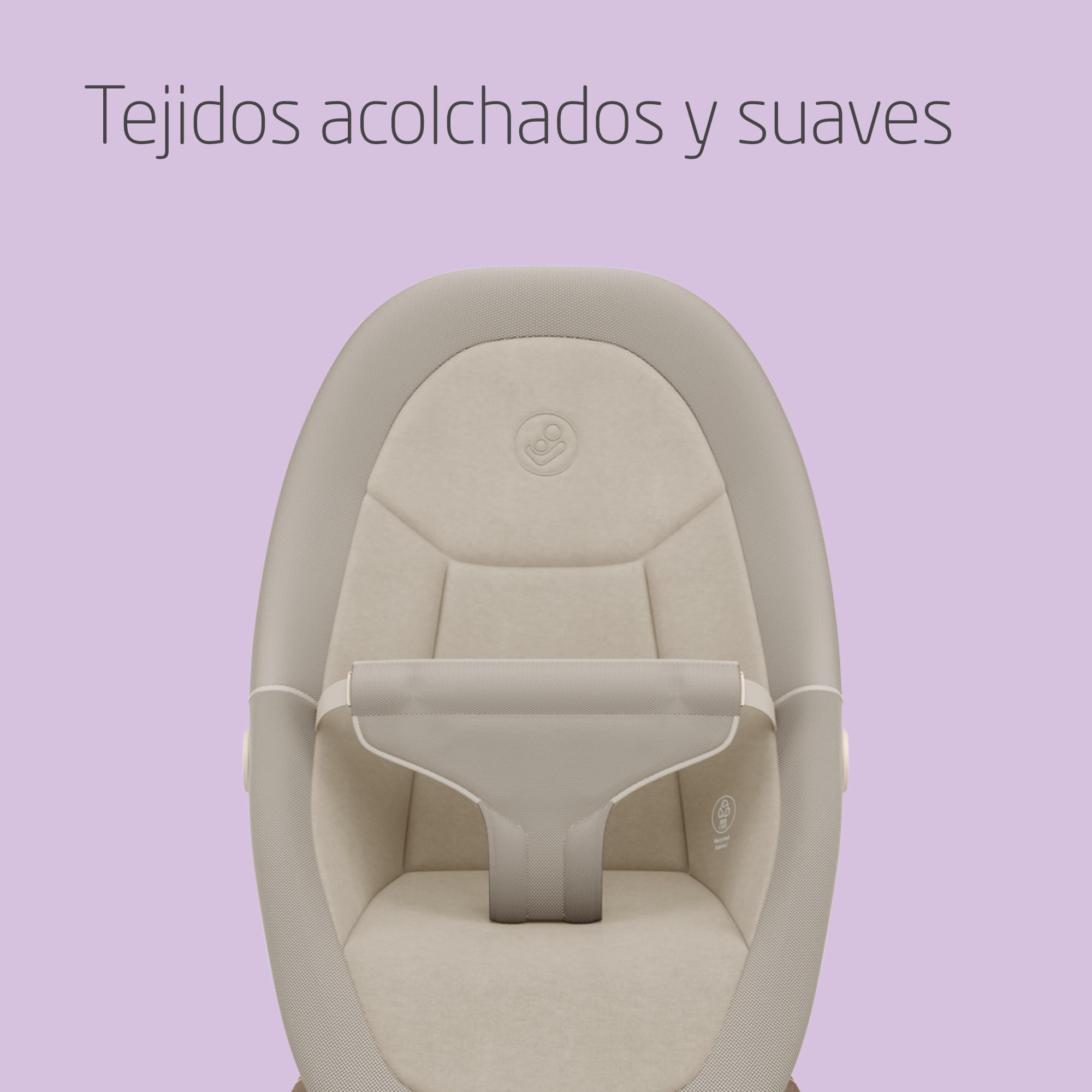 Maxi-Cosi Dove, Hamaca Bebé, 0-3 Años, 0-15 kg, Hamaca Bebé Ligera, Plegable, Portátil, Balanceo Natural,Tejidos Eco Care 100% Reciclados, Elegance Beige