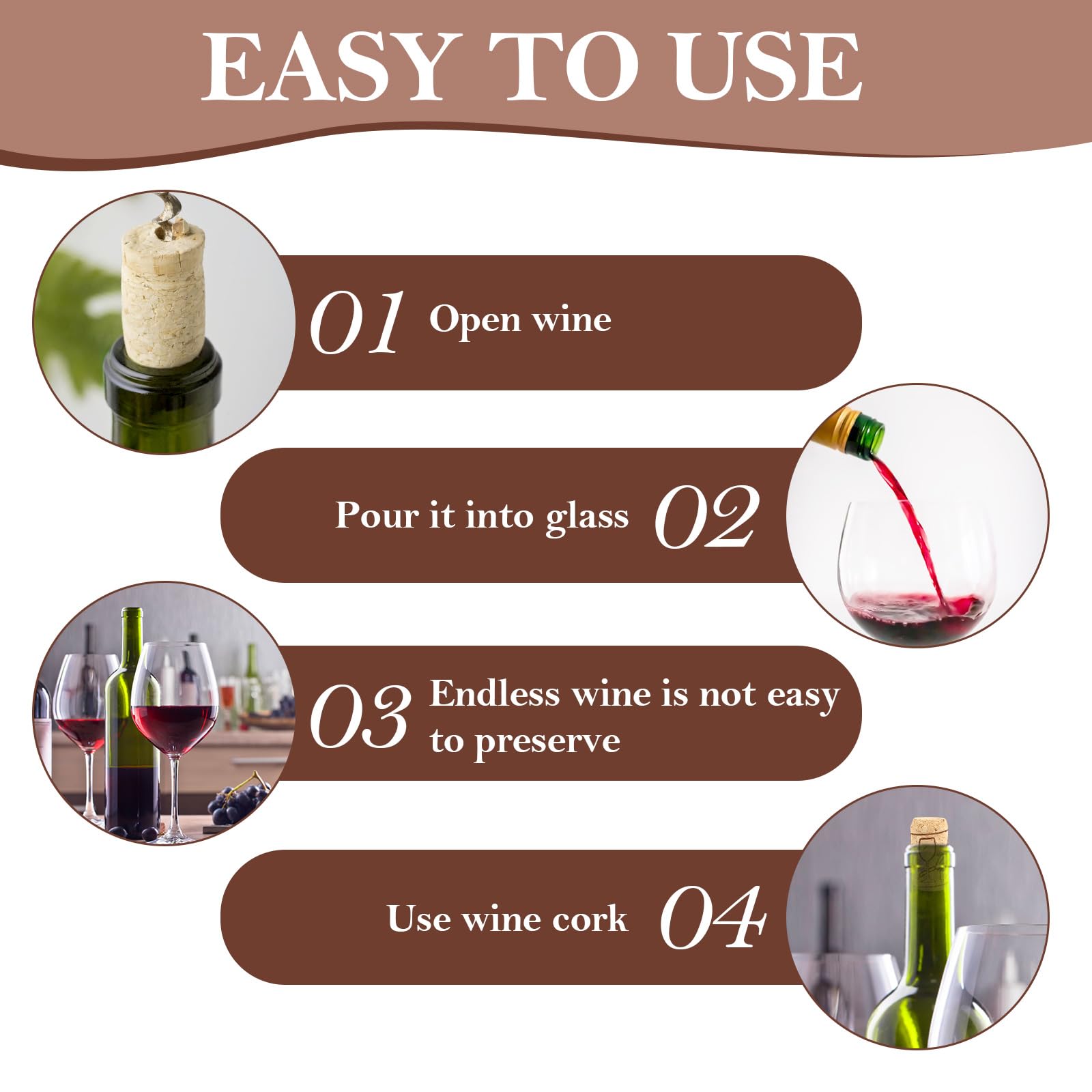 MXTIMWAN 25 Pezzi Tappi di Sughero per Bottiglie di Vino, Tappi in Sughero Riutilizzabili, Sughero Naturale per Vino o Decorazioni Creazione Bricolage e Artigianato