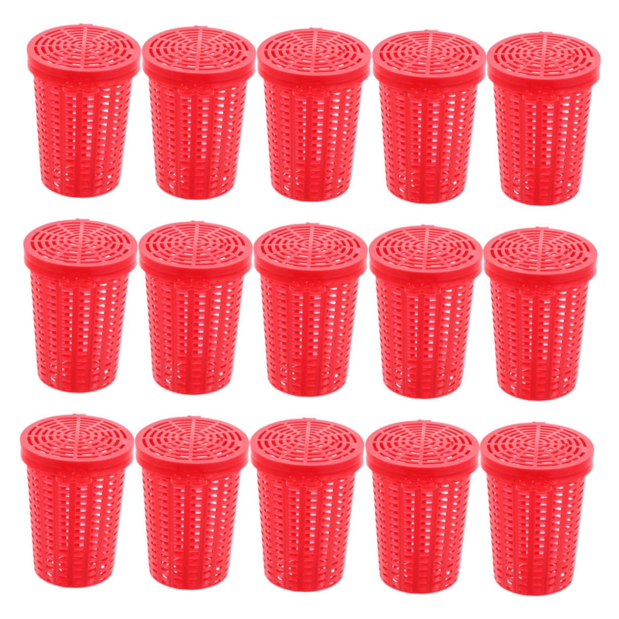 Toddmomy 15Pcs Fishing Bait Holder Cage Durable Outdoor Fishing Lure Feeder for Shrimp and Fish Versatile Bait Basket for Enhanced Catch Rate Reliable Fishing Accessory