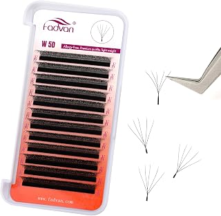 Eyelash Extensions 5D W Volume Russia 0.07D Curl Professional Prepared False Lashes Natural 5D Prepared Eyelash Extensions(0.7D-10mm)