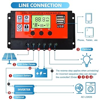 New 100A MPPT Solar Panel Regulator Charge Controller Auto Focus Tracking 12/24V