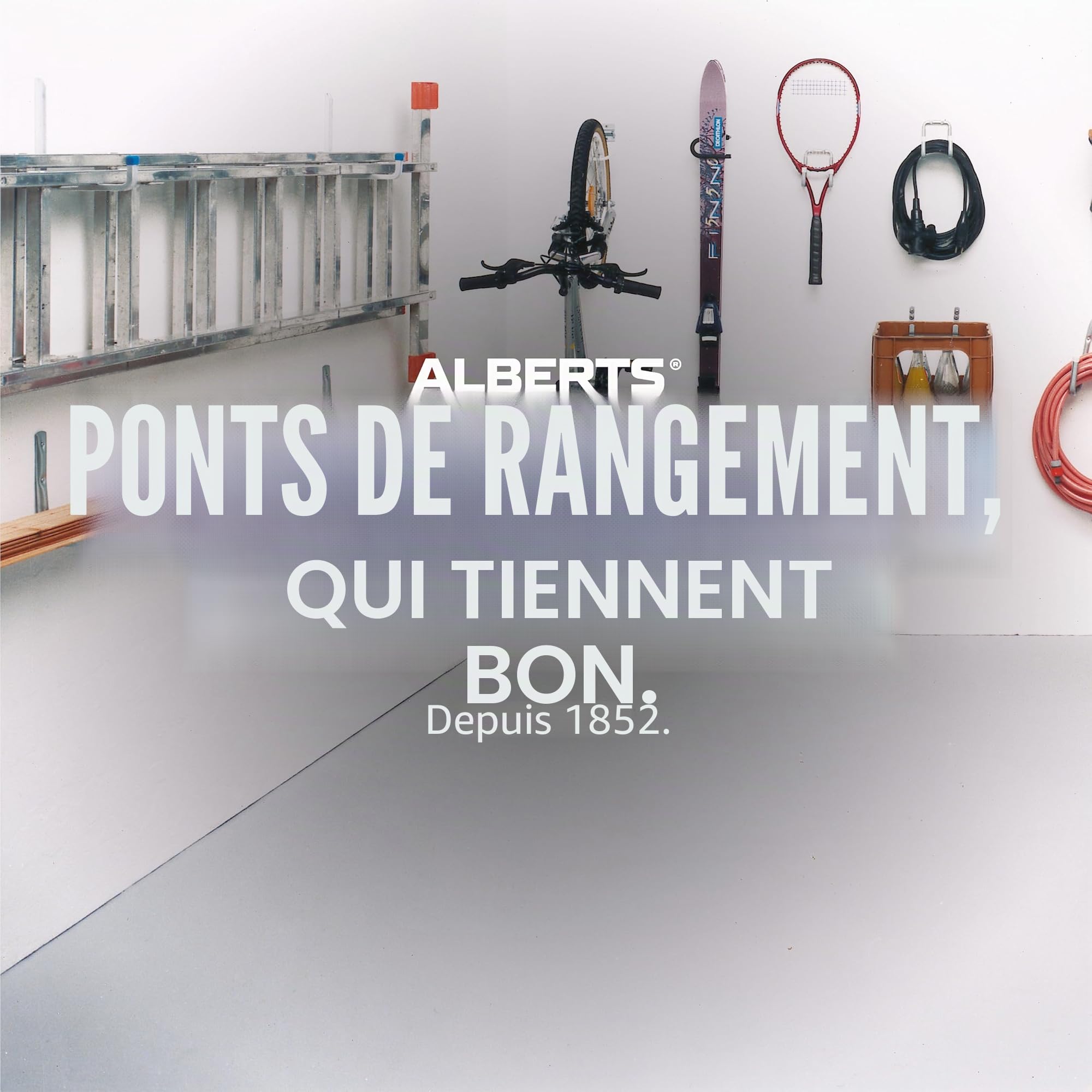 GAH-Alberts 800895 802387 Lot de 2 ponts de rangement galvanisés Longueur 790 mm Profondeur 160 mm