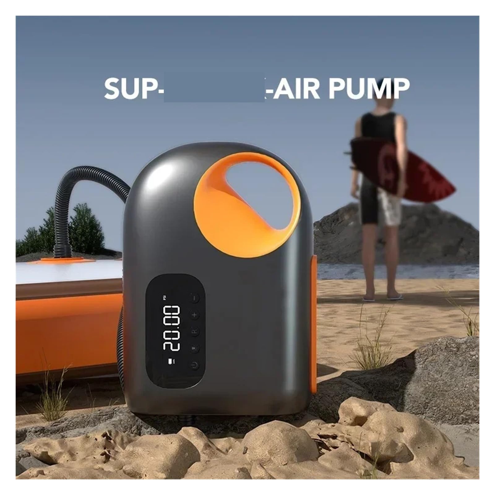 Pompka powietrza, Pompa powietrza 20 PSI przenośna nadmuchiwana pompa SUP elektryczna spuszczana powietrzem