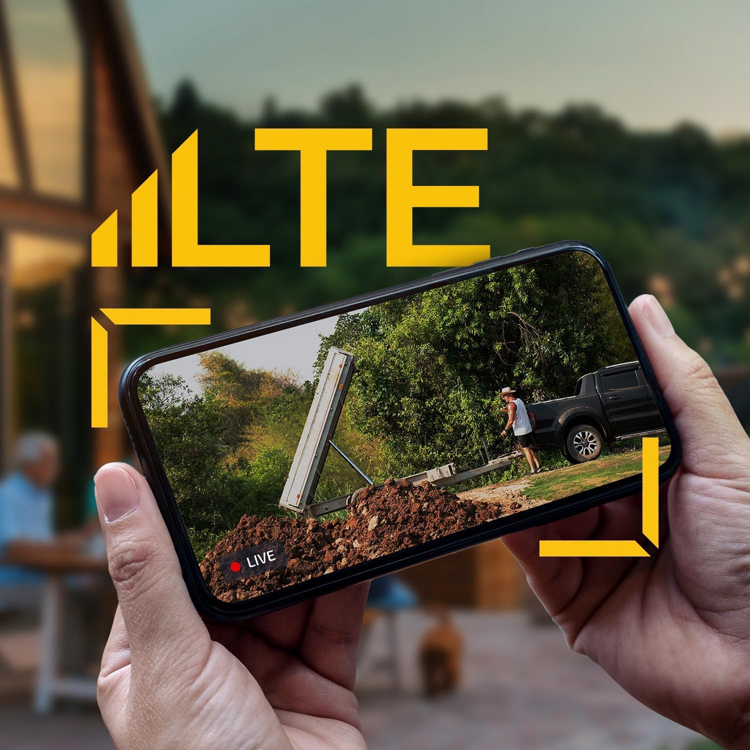 Vosker V300 Ultimate Cámara de Seguridad Exterior Autónoma 4G-LTE | Banco de Energía Solar Externo de Alta Capacidad de 15.000 mAh | Tarjeta SIM Incluida | No Necesita WiFi | Transmisión en Directo